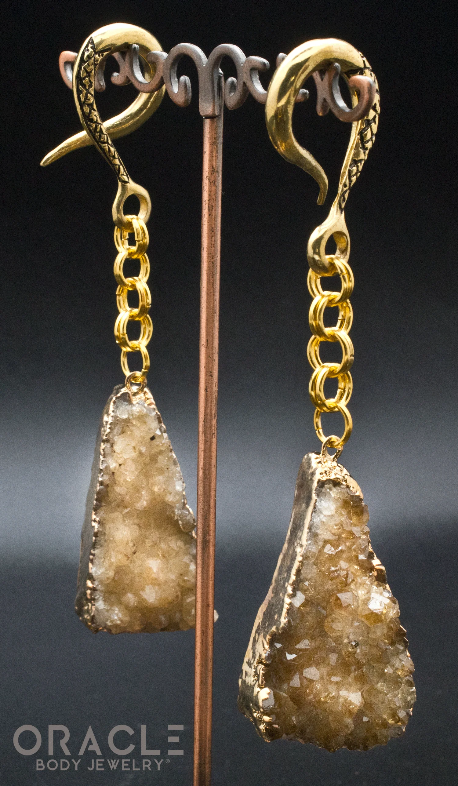 Crossover With Gold Plated Druzy Citrine - Image 2