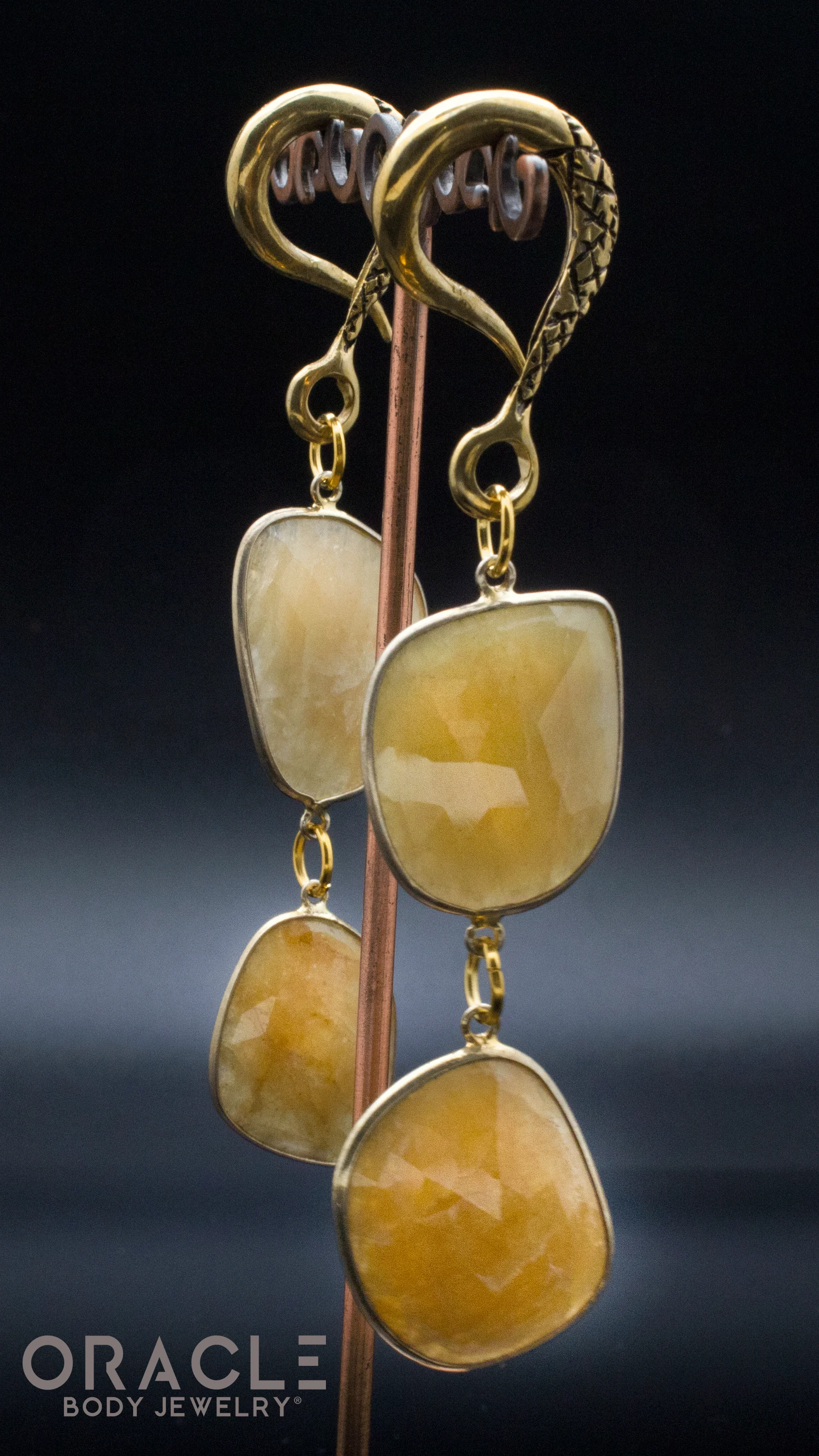 Crossover With Gold Plated Faceted Gold Sapphire - Image 2
