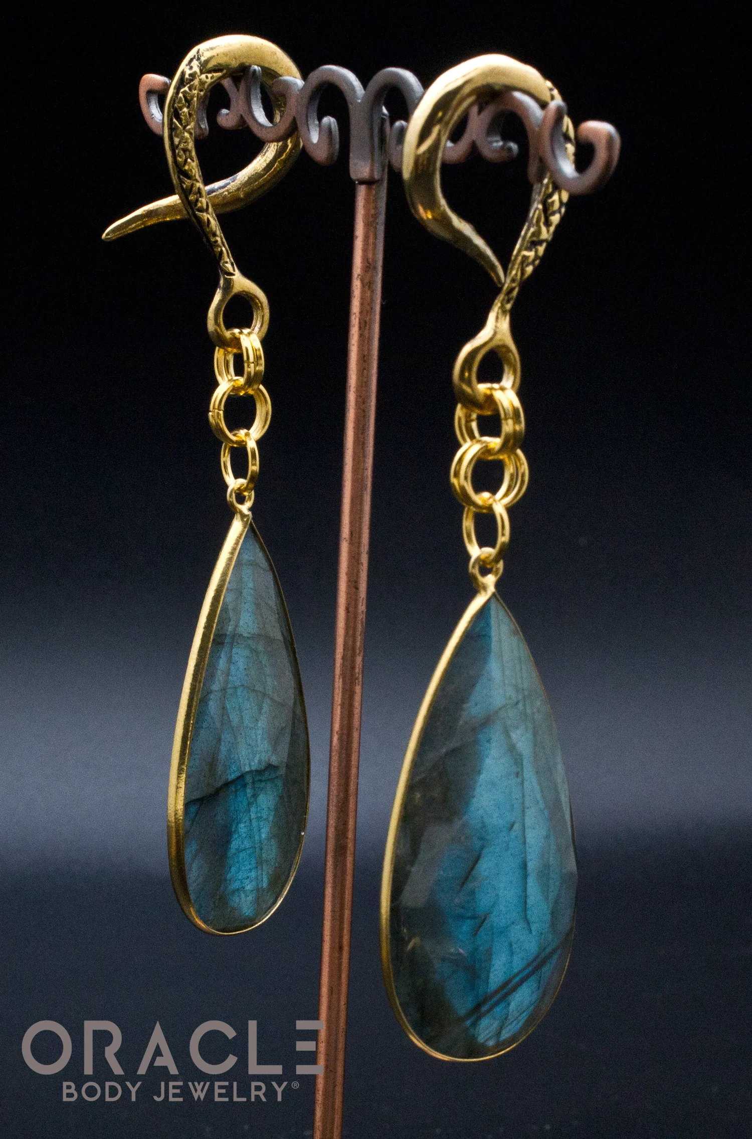 Crossover With Gold Plated Faceted Labradorite - Image 2