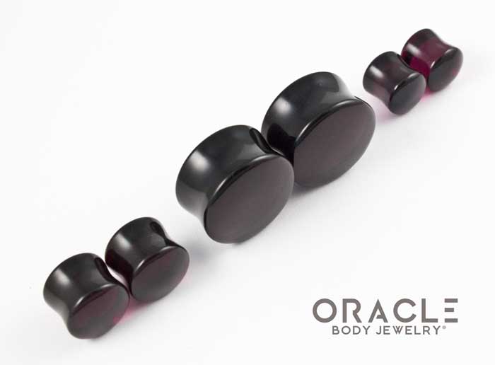 Dark Purple Quartz Double Flare Plugs - Image 2