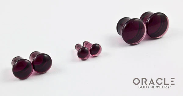 Dark Purple Quartz Single Flare Plugs - Image 2