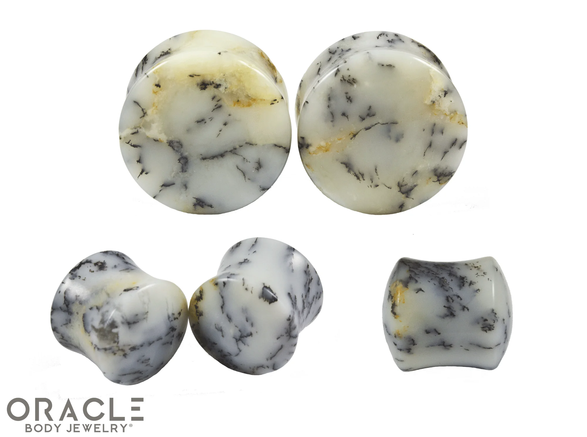 Dendritic Opal Double Flare Plugs - Image 2