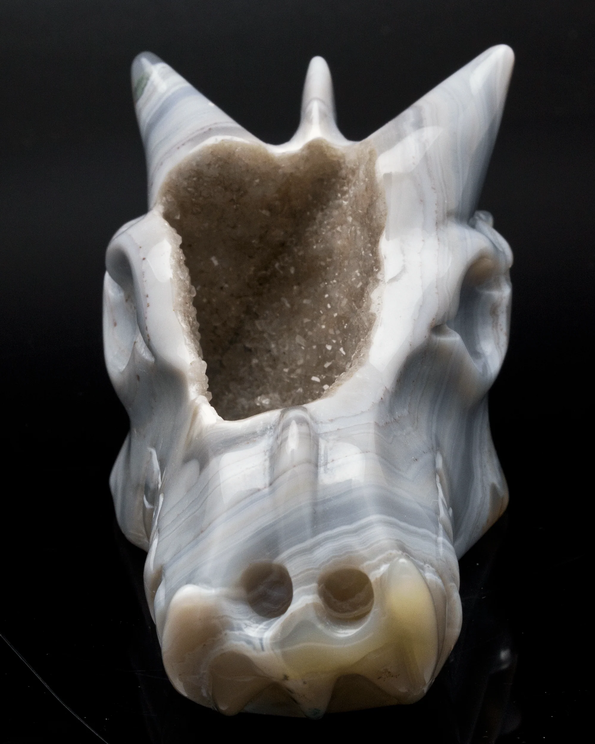 Druzy Agate Carved Dragon - Image 2