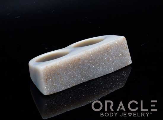Druzy Agate Double Finger Ring Size 8.5 and 10 - Image 2