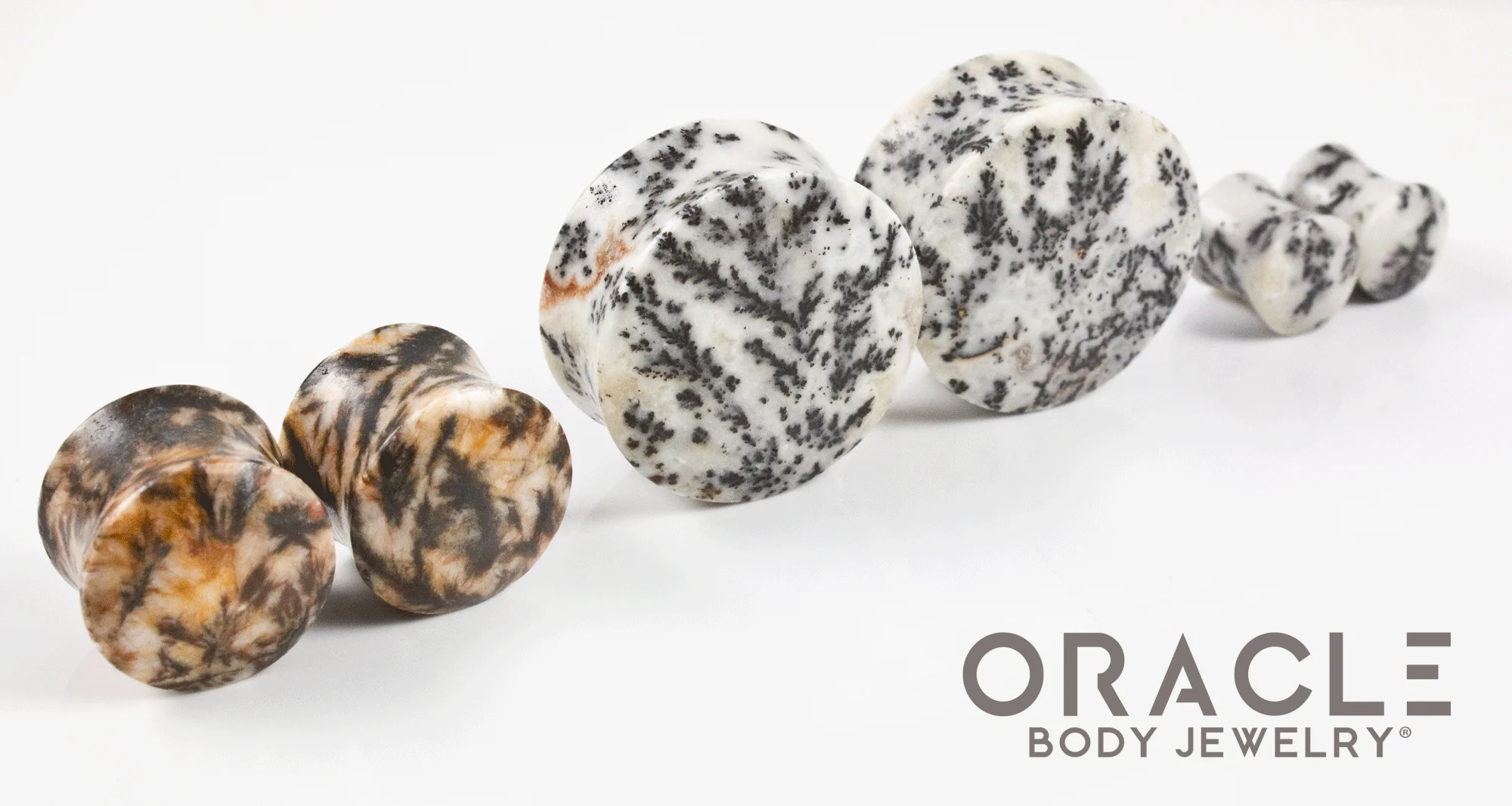 Fern Jasper Double Flare Plugs - Image 2