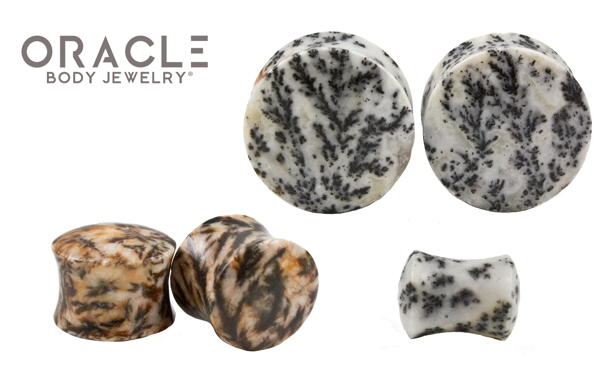 Fern Jasper Double Flare Plugs - Image 3
