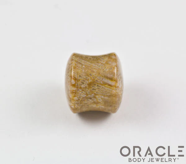 Fossilized Coral Double Flare Plugs - Image 3