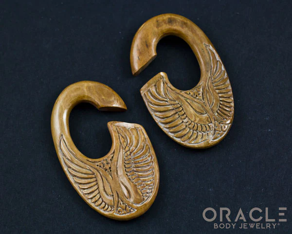 7/16" (11mm) Fossilized Mammoth Ivory C-Shape Wing Weights - Image 2