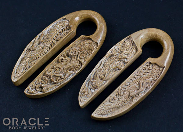 5/8" (16mm) Fossilized Mammoth Ivory Dragon Weights - Image 3