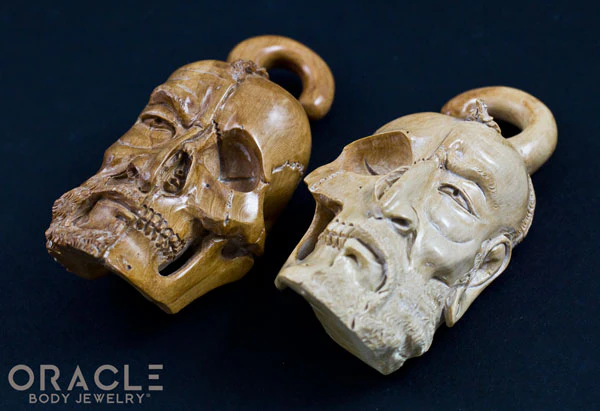 0g (8mm) Fossilized Mammoth Ivory Half Man/Skull - Image 3