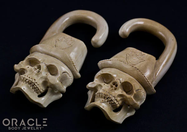 7/16" (11mm) Fossilized Mammoth Ivory Oracle Skulls - Image 3