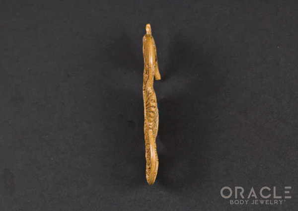 1/2" (12.5mm) Fossilized Mammoth Ivory Seahorse - Image 4