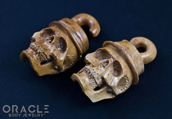 2g (6.5mm) Fossilized Mammoth Ivory Skull with Hat - Image 3