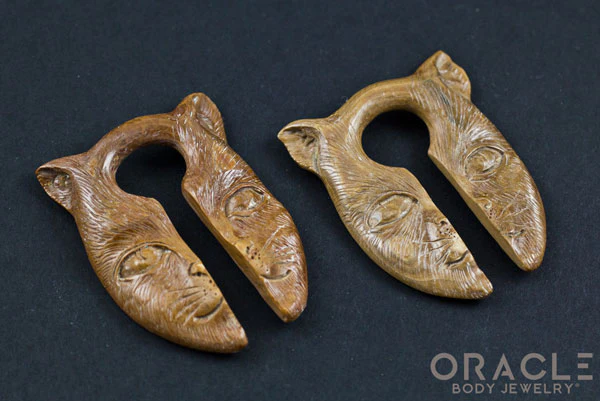 1/2" (12.5mm) Fossilized Mammoth Ivory Split Cat - Image 2