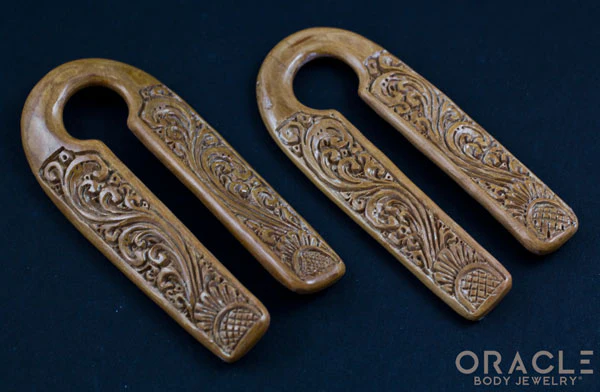 5/8" (16mm) Fossilized Mammoth Ivory Split Floral Weights - Image 2