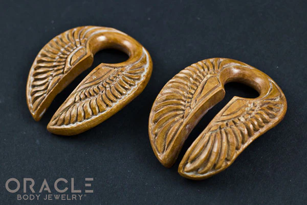 5/8" (16mm) Fossilized Mammoth Ivory Split Wings - Image 3