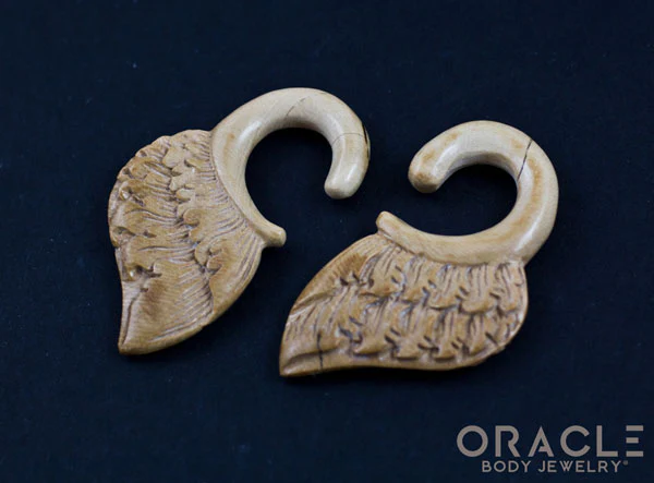 4g (5mm) Fossilized Mammoth Ivory Winged Hanging Shapes - Image 3