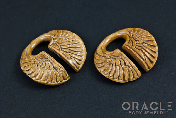 1/2" (12.5mm) Fossilized Mammoth Ivory Winged Weights - Image 2