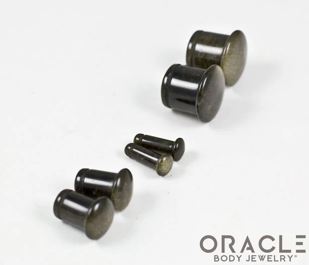 Golden Obsidian Single Flare Plugs - Image 2