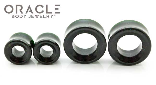Green Goldstone Eyelets / Tunnels - Image 3