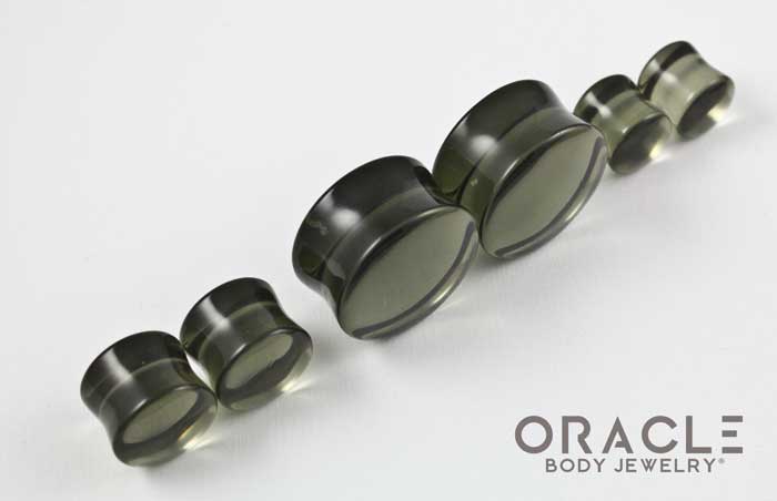 Grey Quartz Double Flare Plugs - Image 2
