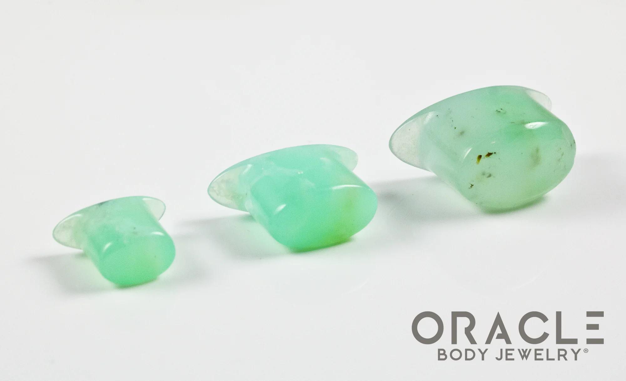 Chrysoprase Oval Labrets 2g Through 3/4" - Image 2