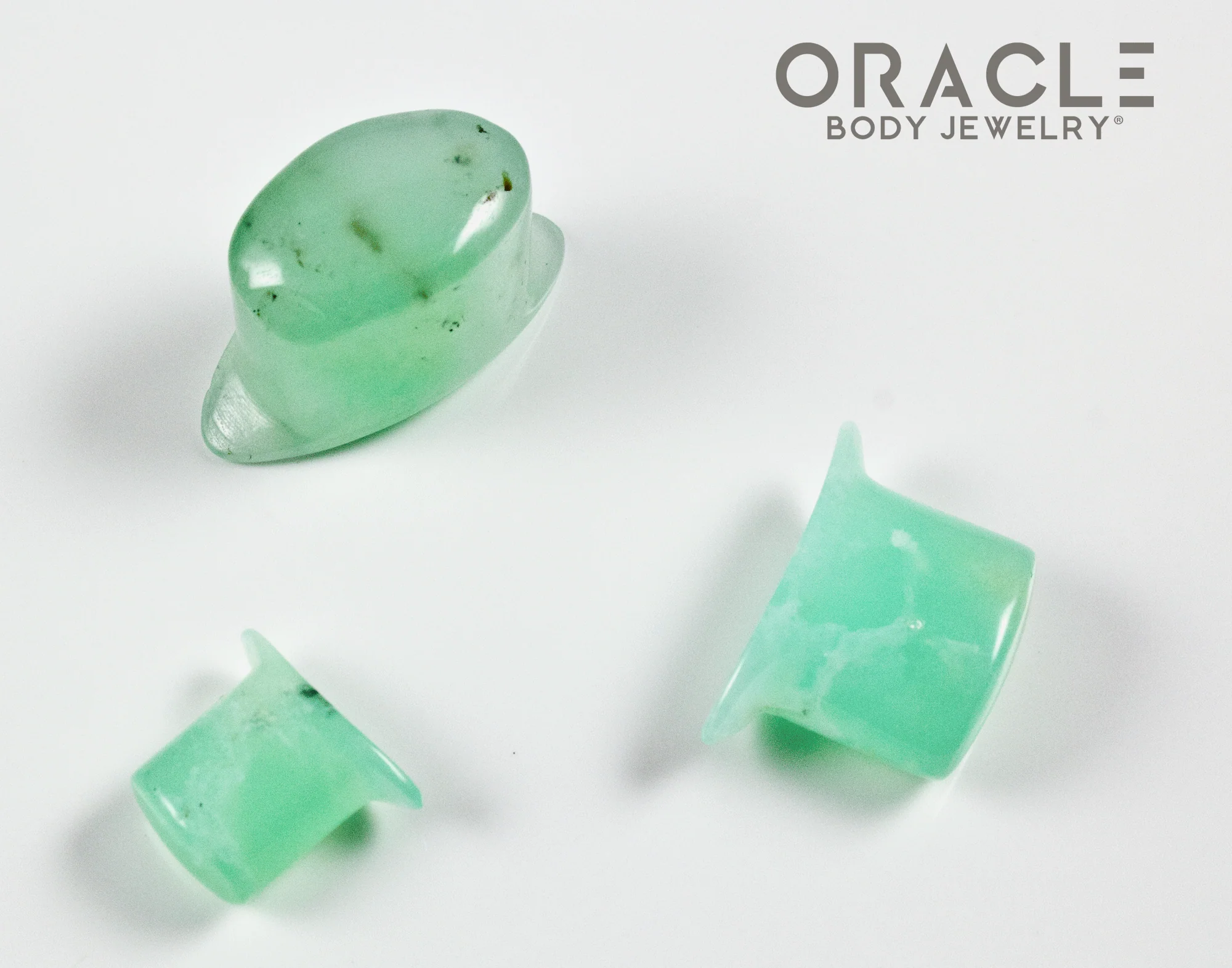 Chrysoprase Oval Labrets 2g Through 3/4" - Image 3