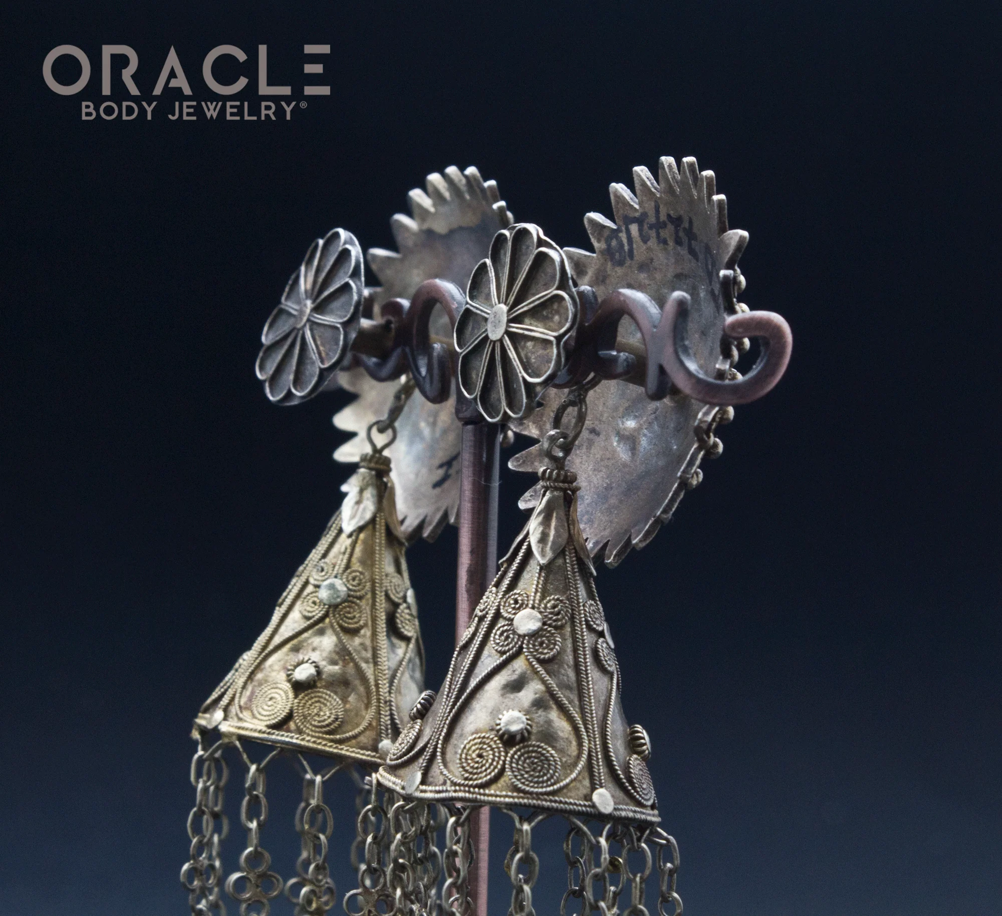 Karo Batak Old Threaded Ruby Earrings - Image 2