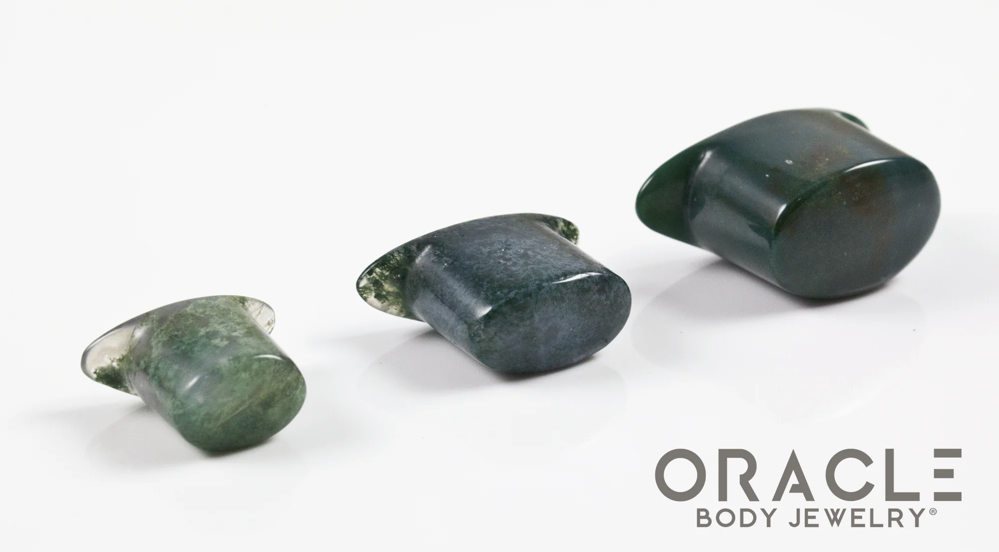 Moss Agate Oval Labrets 2g Through 3/4" - Image 2