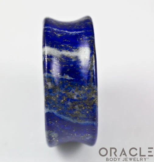 Lapis Concave Solid Double Flare Plugs - Image 3