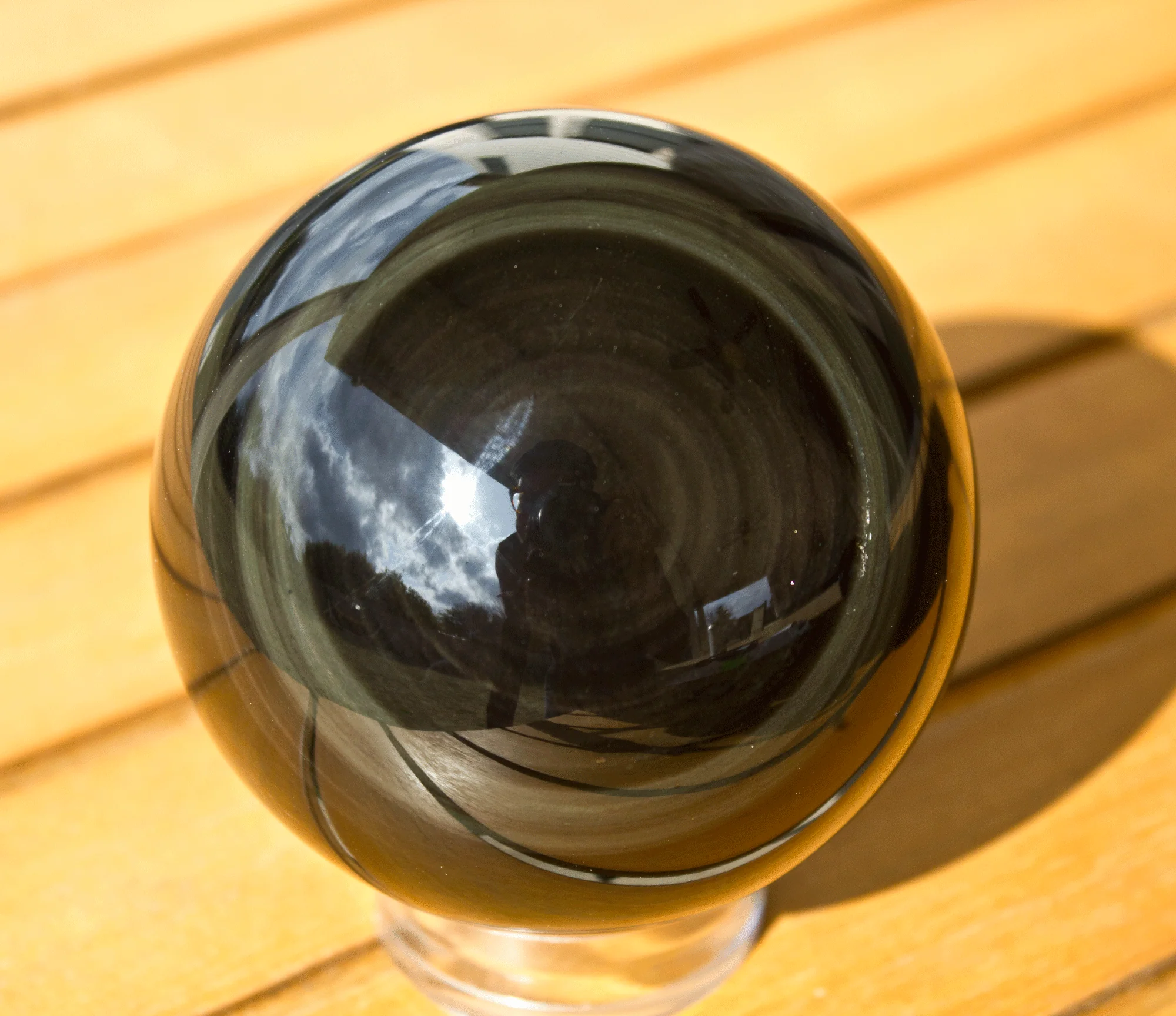 Large 85mm Rainbow Obsidian Sphere - Image 2
