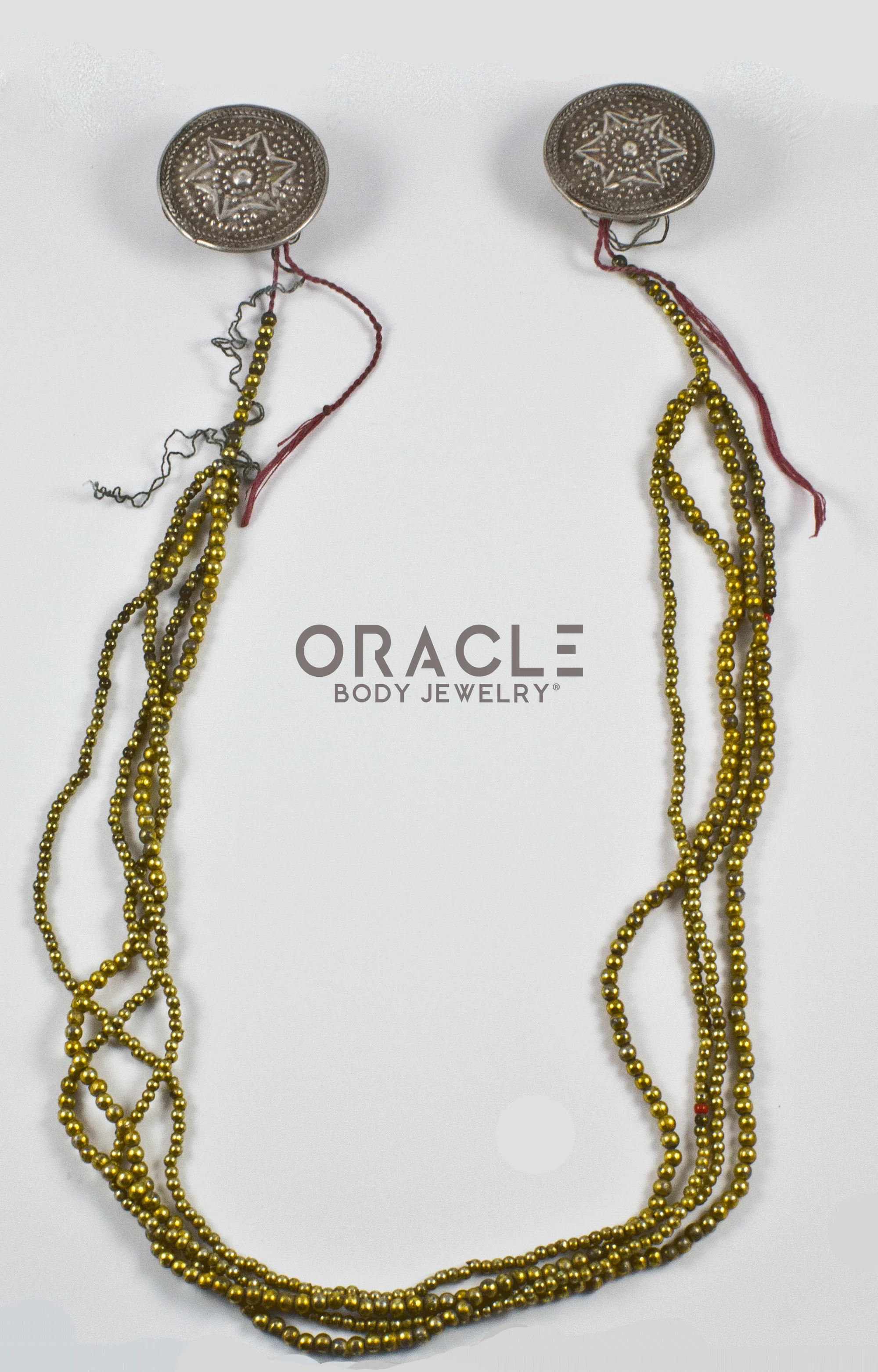Large Akha Plugs with Chain Adornments - Image 2