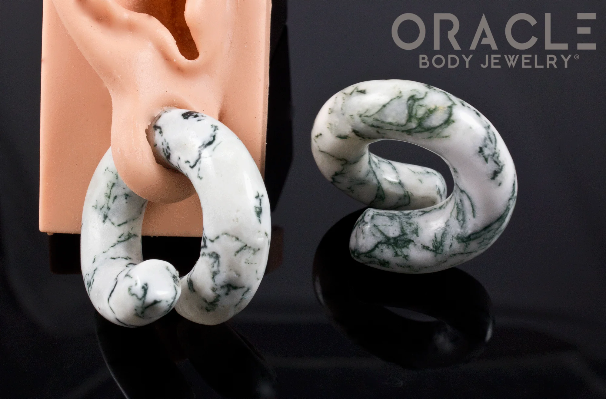 Large Green Tree Agate Coils - Image 3