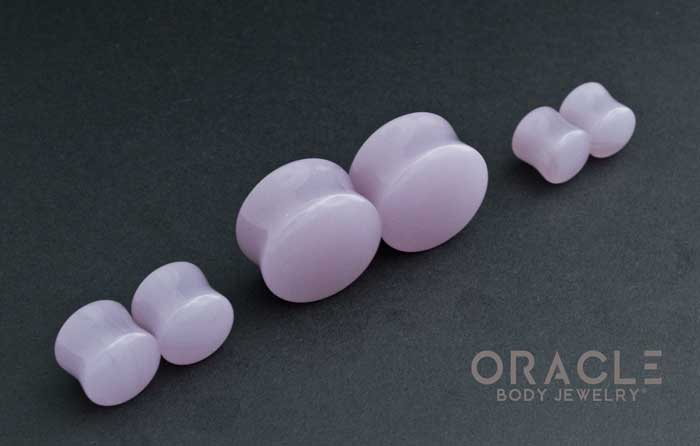 Lilac Quartz Double Flare Plugs - Image 2