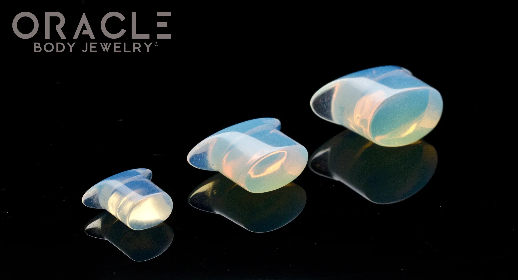 Opalite Oval Labrets 2g Through 3/4" - Image 2
