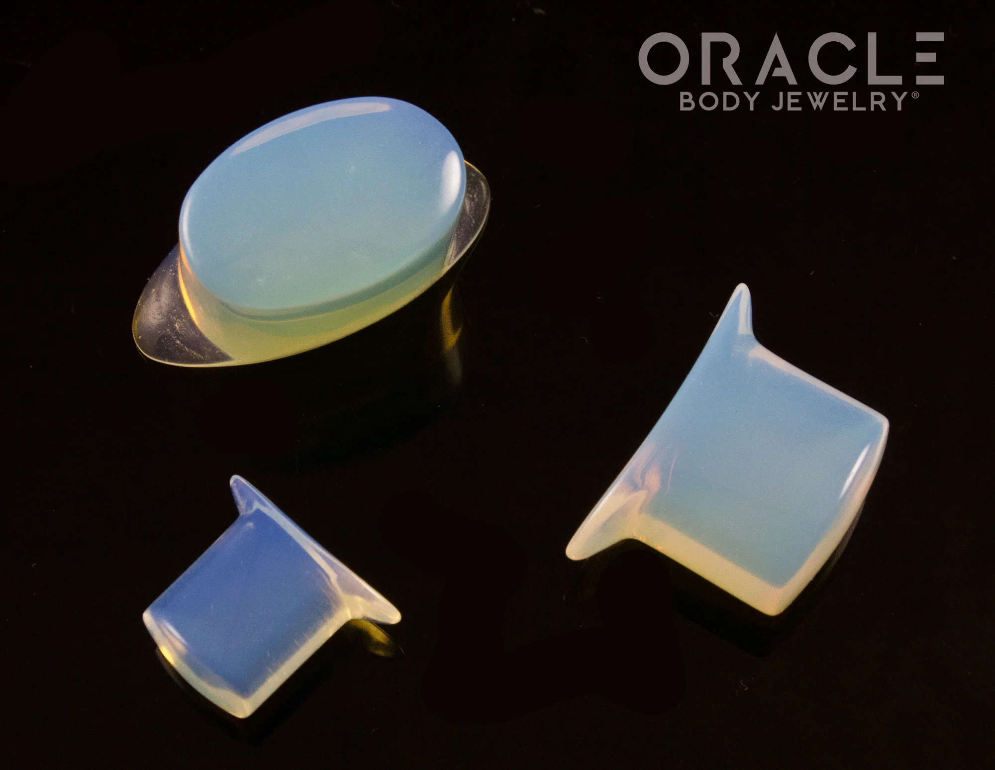 Opalite Oval Labrets 2g Through 3/4" - Image 3