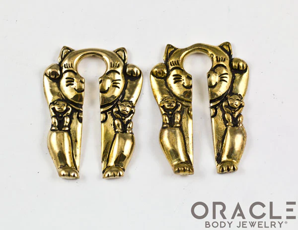 Maneki Neko Brass Weights - Image 2