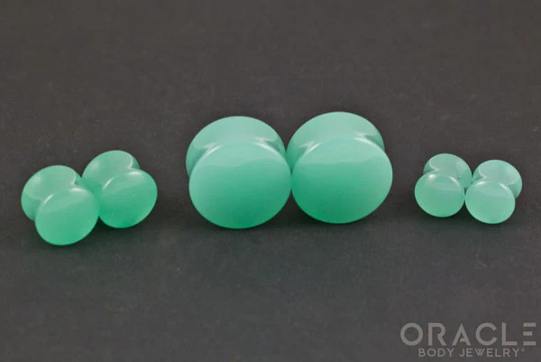 Mint Opalite Double Flare Plugs - Image 2