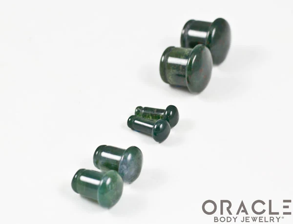 Moss Agate Single Flare Plugs - Image 2