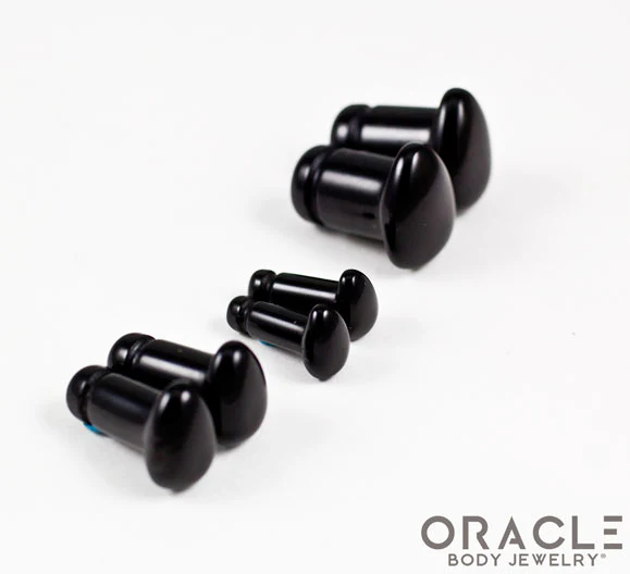 Obsidian Single Flare Teardrop Plugs - Image 2