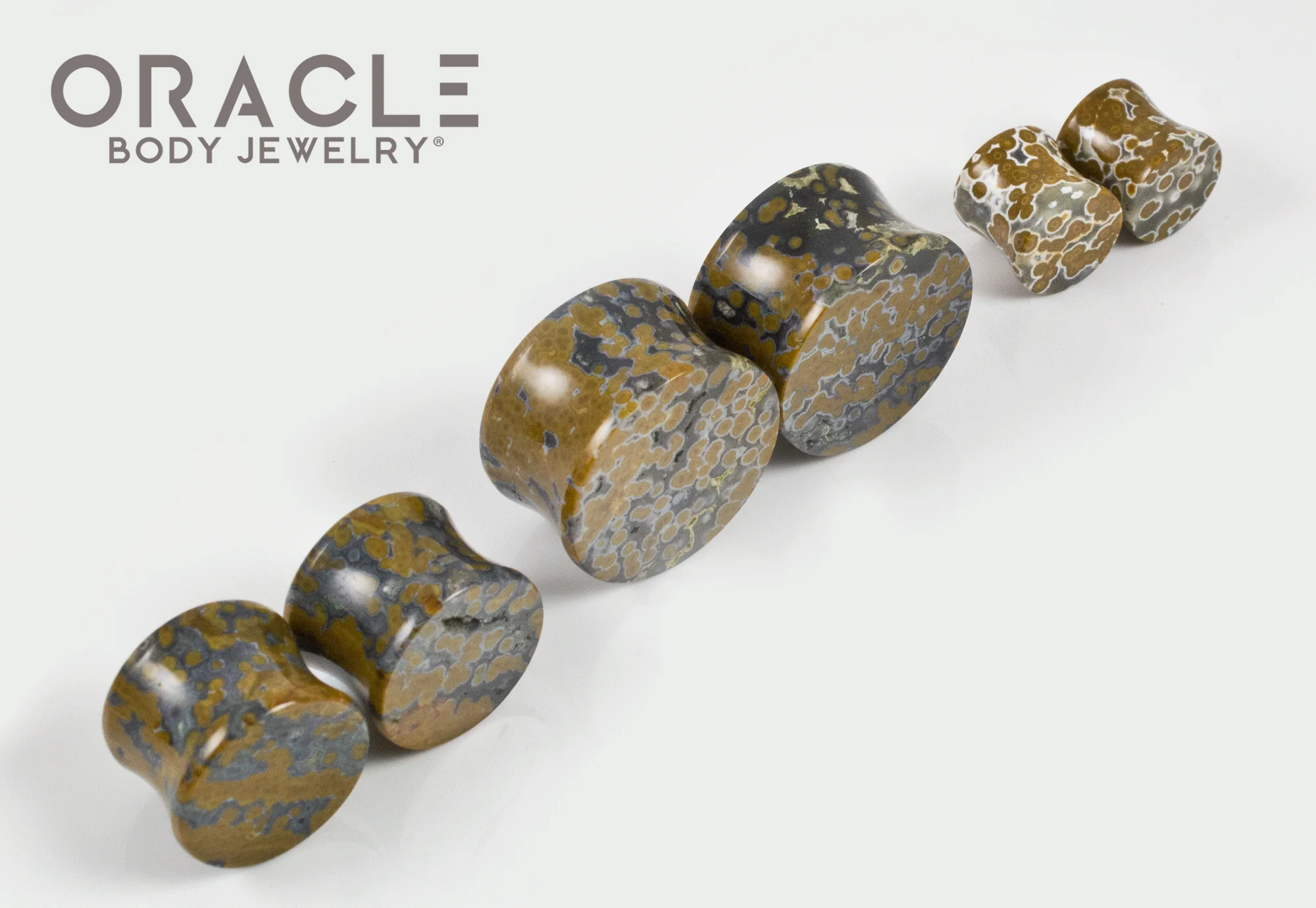 Ocean Jasper Double Flare Plugs - Image 2