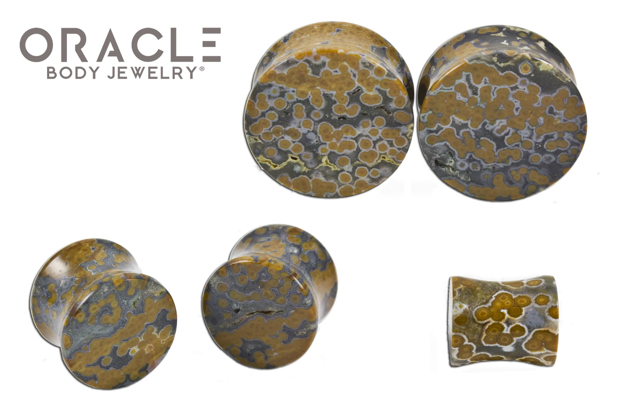 Ocean Jasper Double Flare Plugs - Image 3