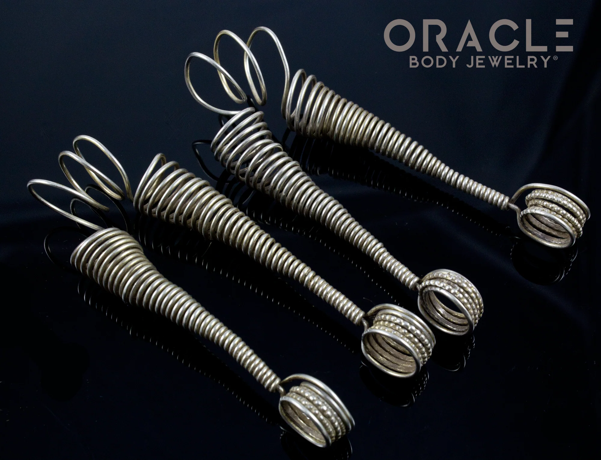 Old Kachi Rabari Wire Nagla Earrings - Image 2