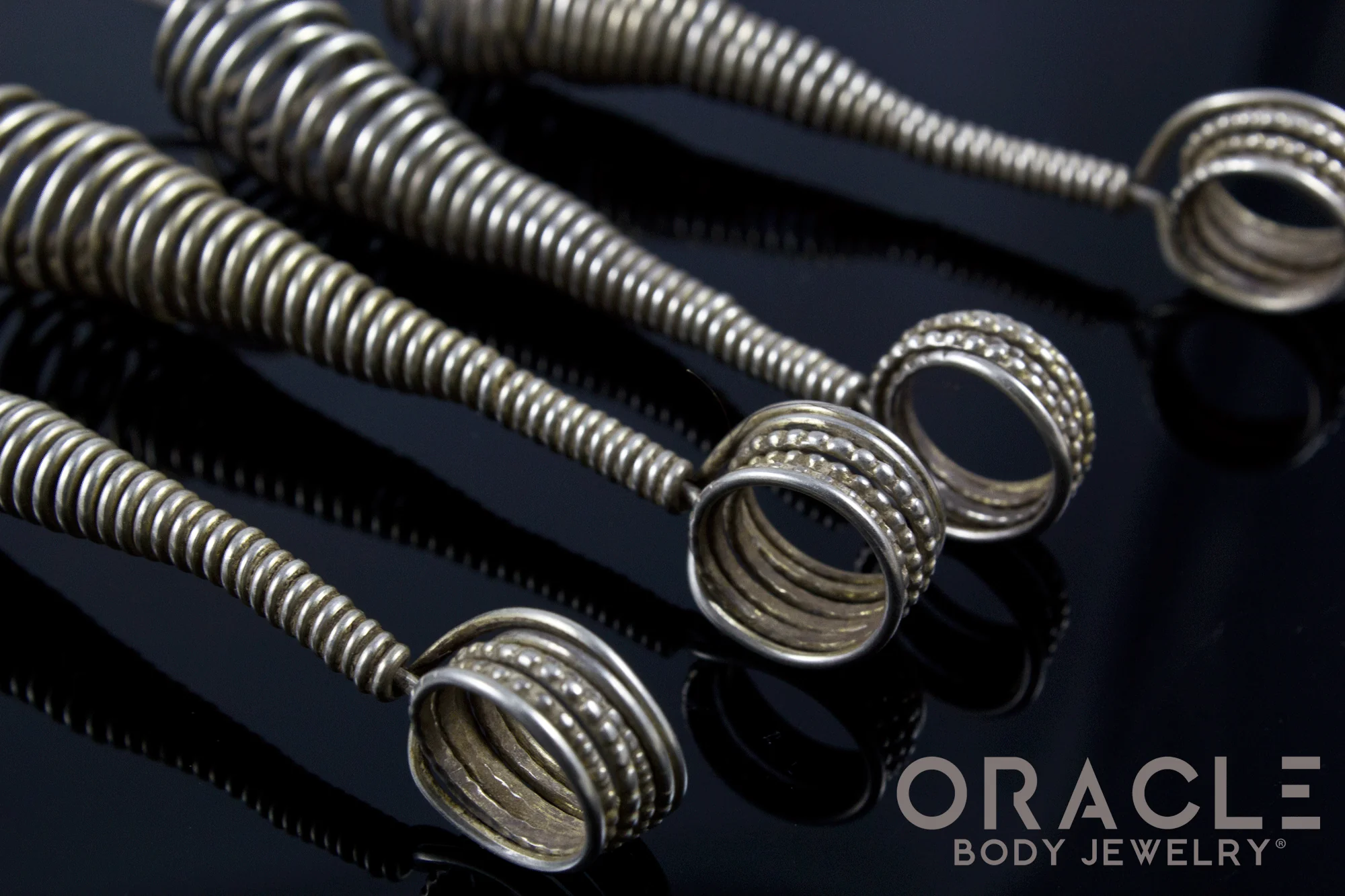 Old Kachi Rabari Wire Nagla Earrings - Image 3