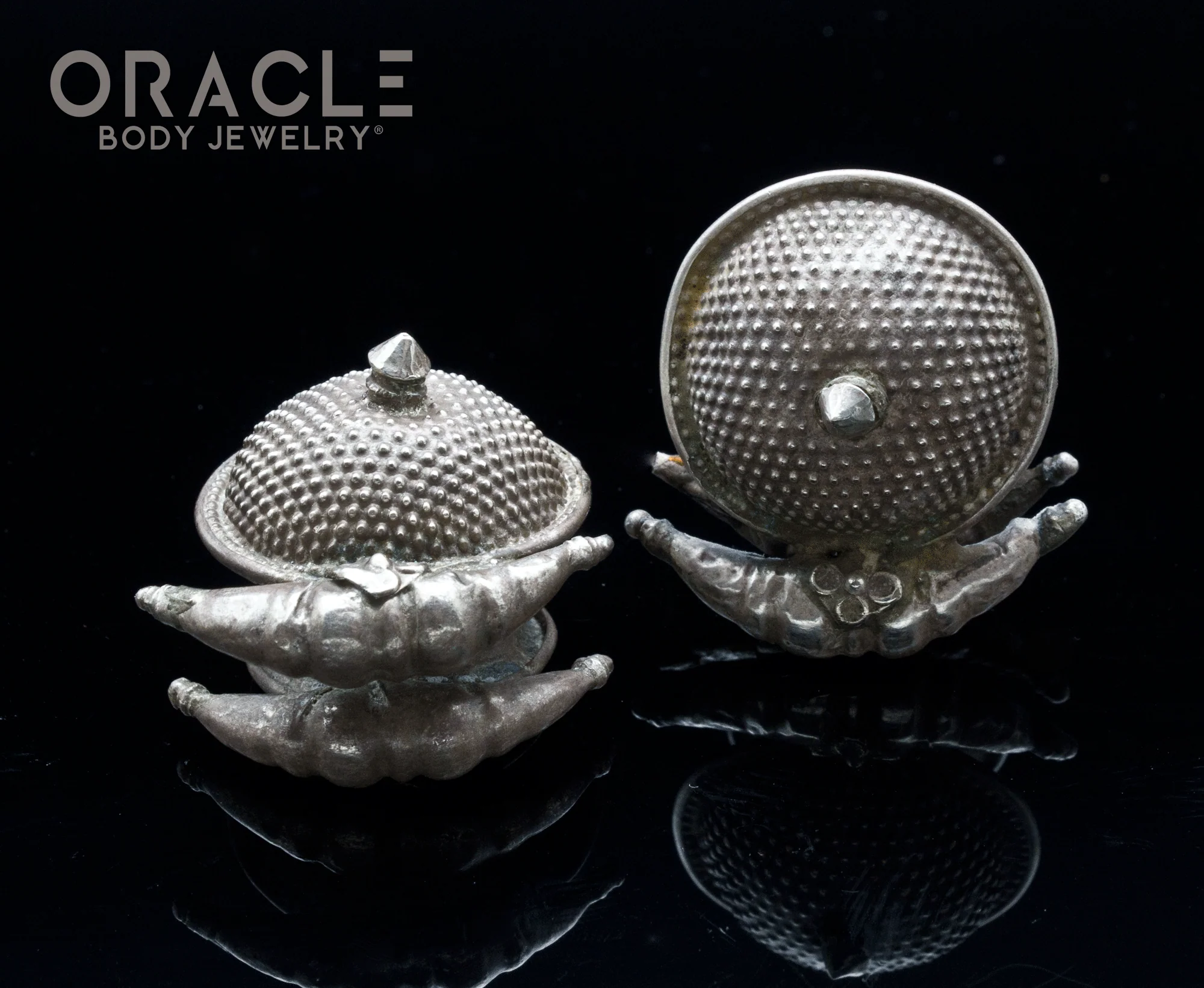 Old Medium Akota Silver Earrings - Image 2