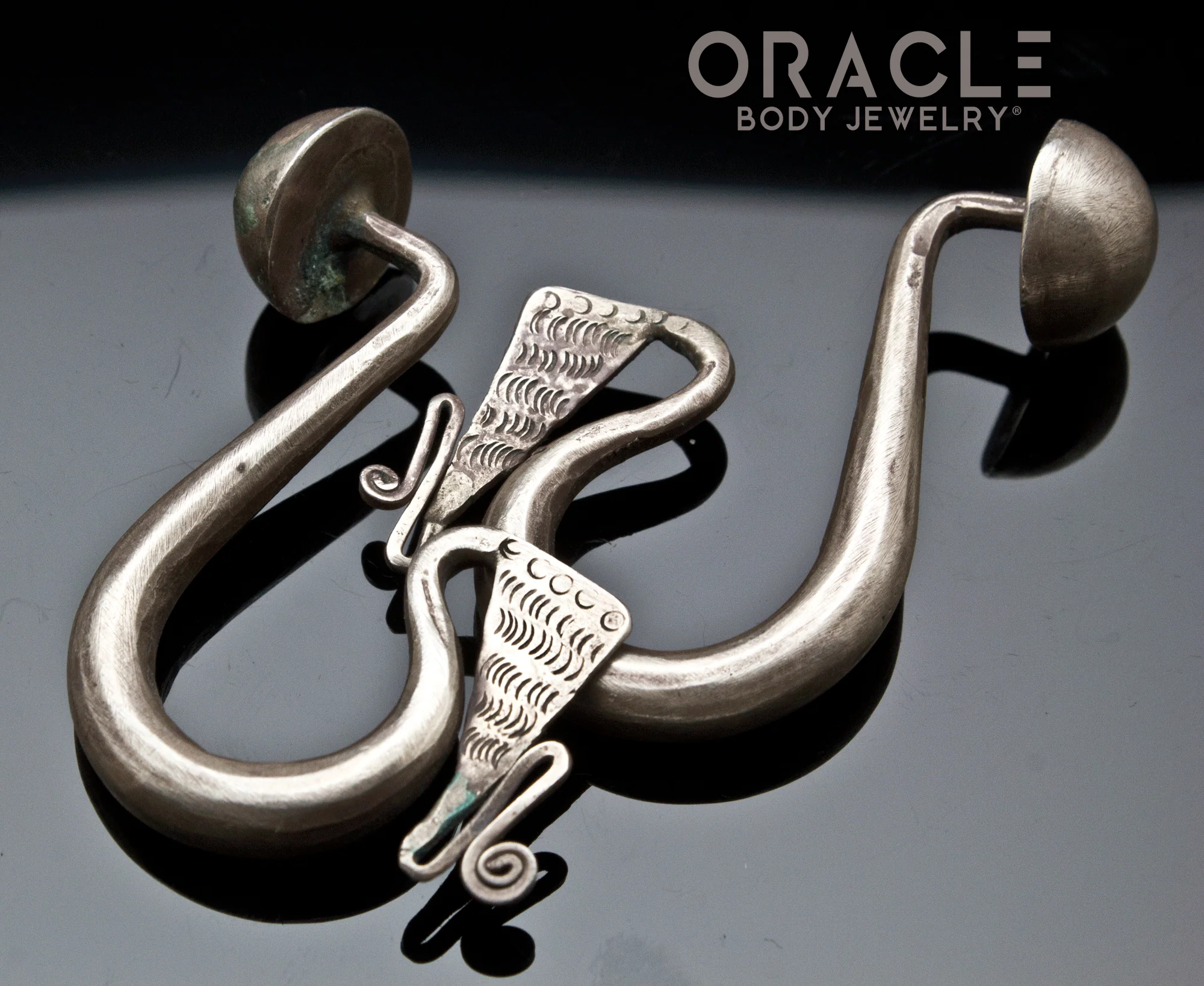 Old Silver Miao Earrings - Image 3