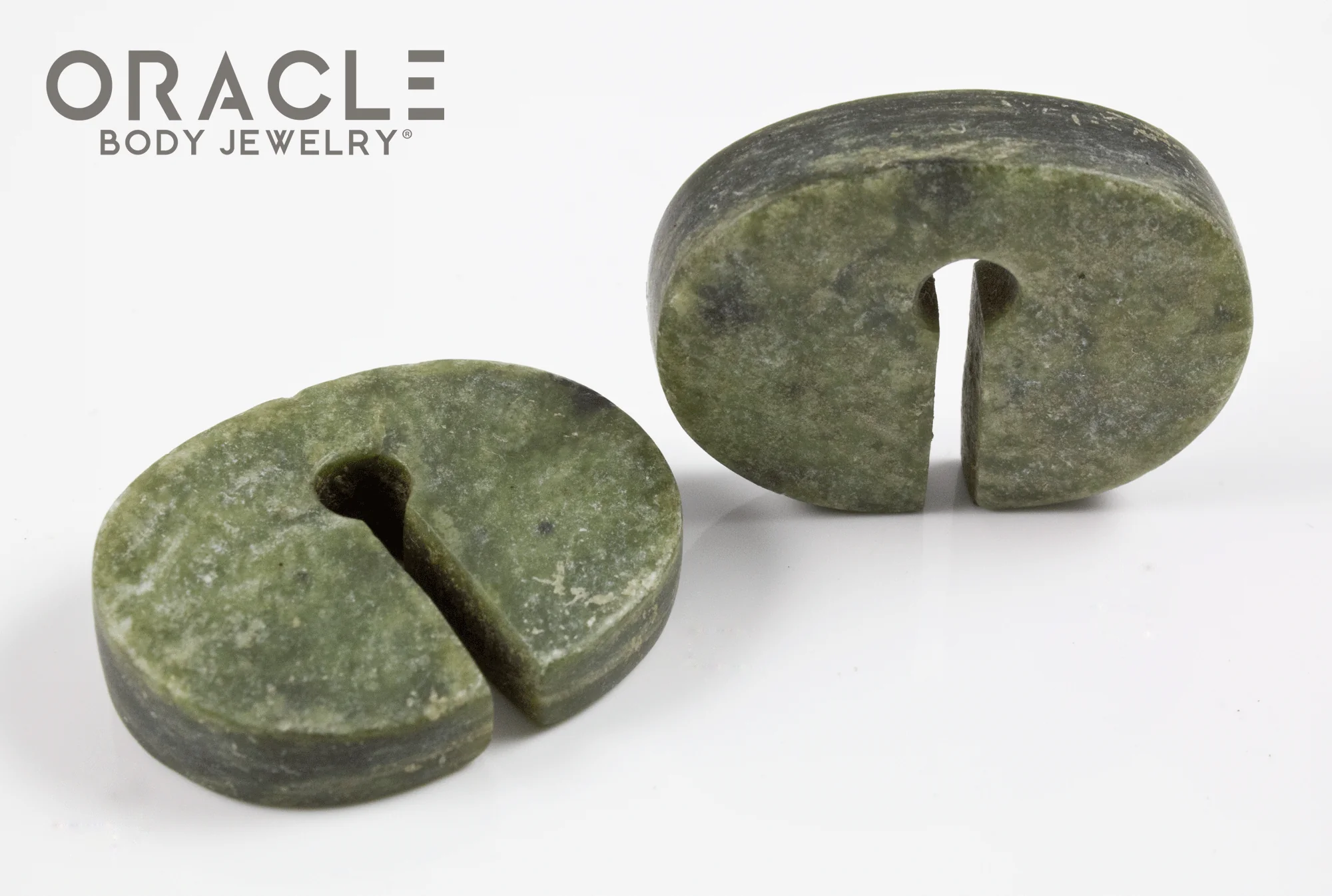 Old Serpentine Stone Split Weights - Image 2