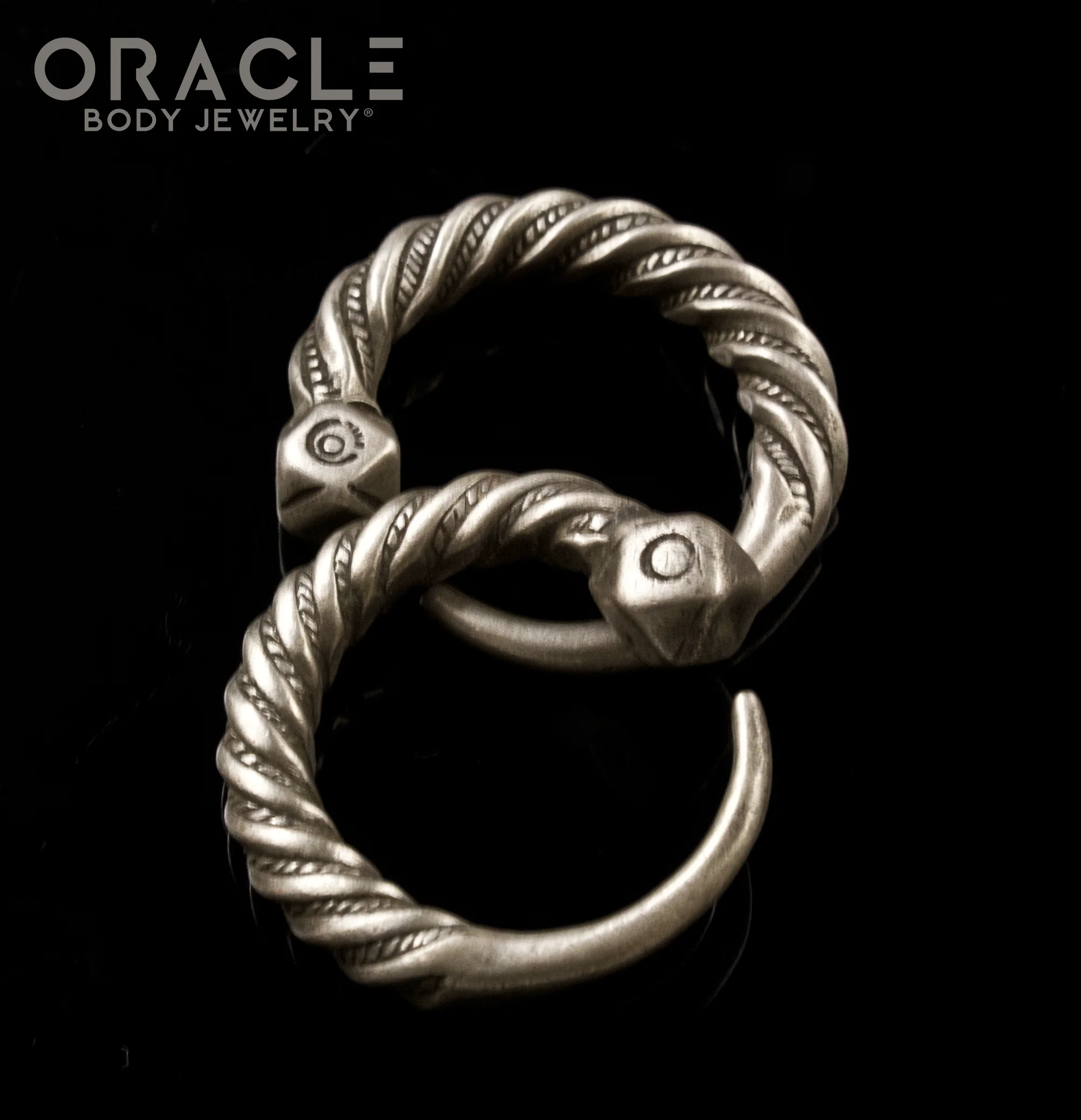 Old Tuareg Silver Twisted Earrings - Image 2