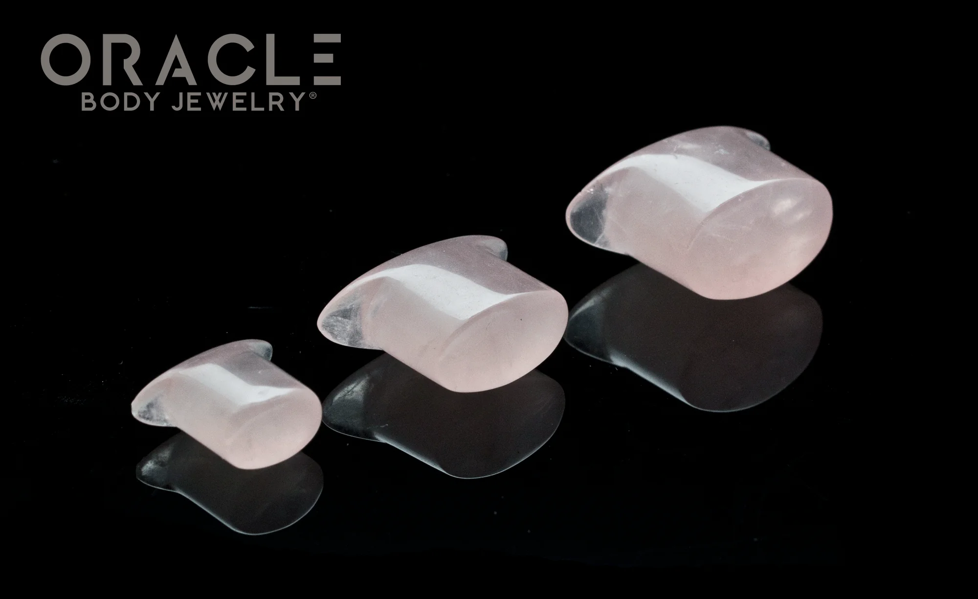 Rose Quartz Oval Labrets 2g Through 3/4" - Image 2