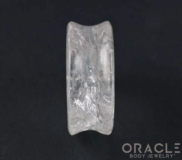 Quartz Concave Solid Double Flare Plugs - Image 3